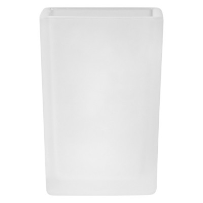 Ποτηροθήκη γυάλινη Επικαθήμενη 7x7x10cm Bronze Art σειρά San Remo 22M3-10 Chrome