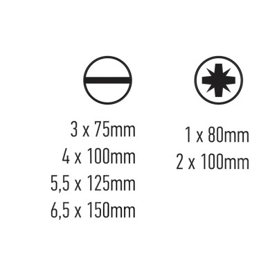 Σετ Κατσαβίδια Ίσια και Σταυρού 6 Τεμαχίων F.F. Group 32897