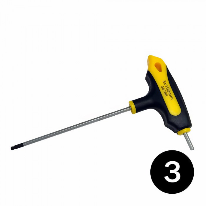 Κλειδί Άλλεν Εξάγωνο Ταφ με Μπίλια 3mm και μήκος 100mm F.F. Group 34766