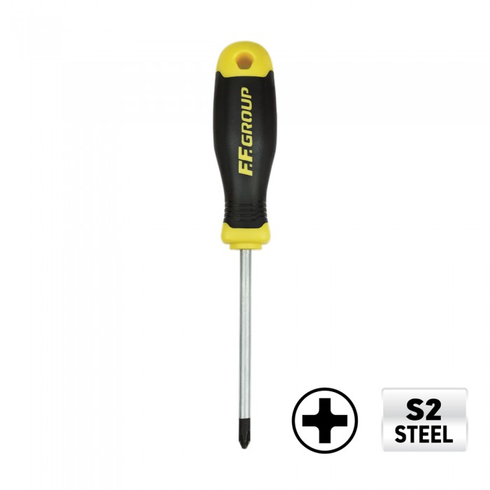 Κατσαβίδι Σταυρός PH-2 F.F. Group SOFT GRIP με Μήκος 100mm 34779