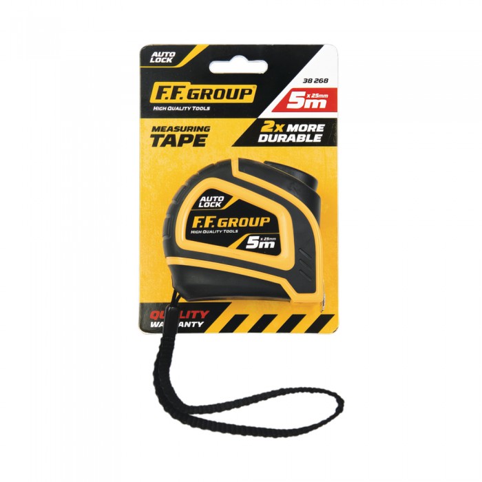 Μέτρο ταινίας με Αυτόματη Επαναφορά και Μαγνήτη F.F. Group 25mm x 5m 38268