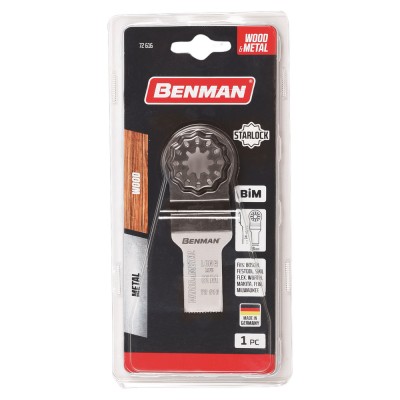 Λάμα Παλμικού Πολυεργαλείου Βυθιζόμενη STARLOCK για Ξύλο και Μέταλλο 34mm x 20mm BENMAN 72616