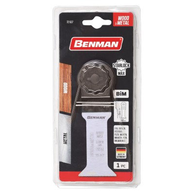 Λάμα Παλμικού Πολυεργαλείου Βυθιζόμενη STARLOCK MAX για Ξύλο και Μέταλλο 78mm x 42mm BENMAN 72617