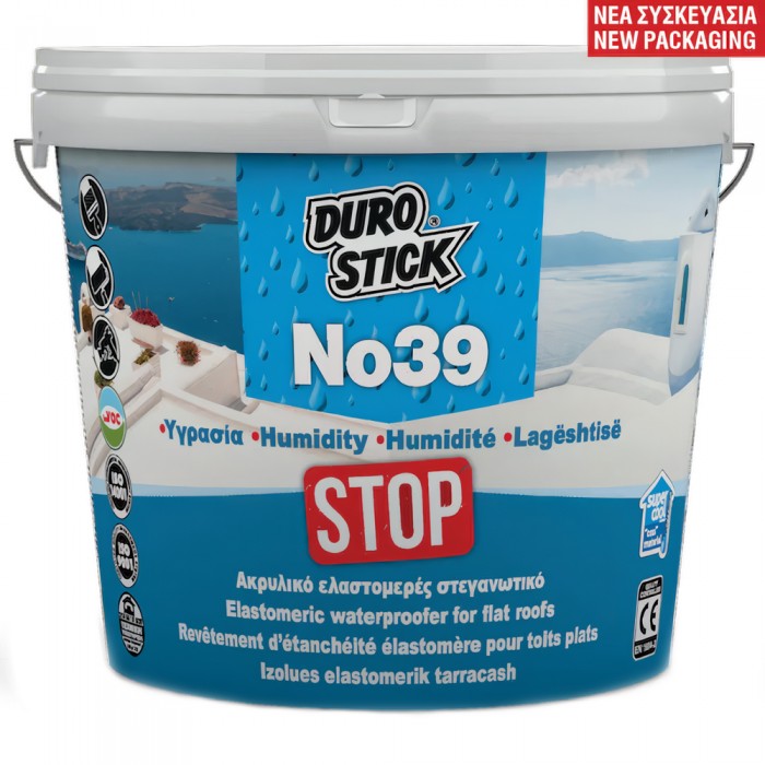 Ελαστομερές Ακρυλικό Επαλειφόμενο Στεγανωτικό 1Kg DUROSTICK Νο39 Λευκό