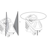 Αλφάδι LASER Μπαταρίας με Κόκκινες Δέσμες 360° + 2 Οριζόντιες STANLEY FMHT1-77416