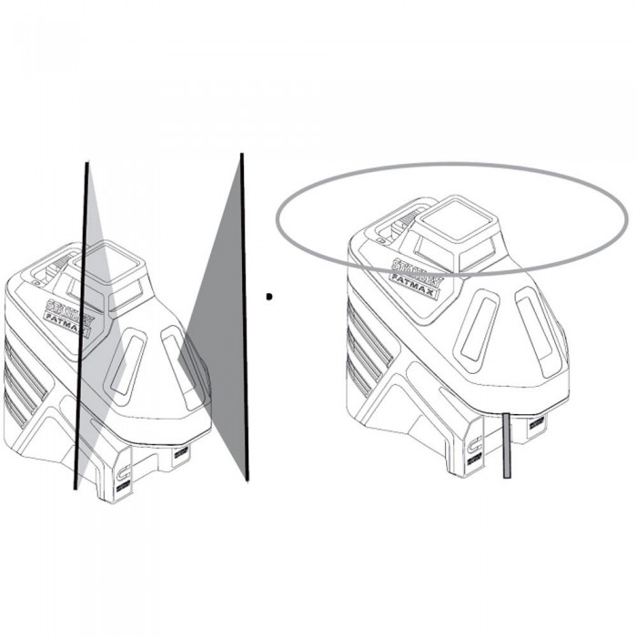 Αλφάδι LASER Μπαταρίας με Κόκκινες Δέσμες 360° + 2 Οριζόντιες STANLEY FMHT1-77416