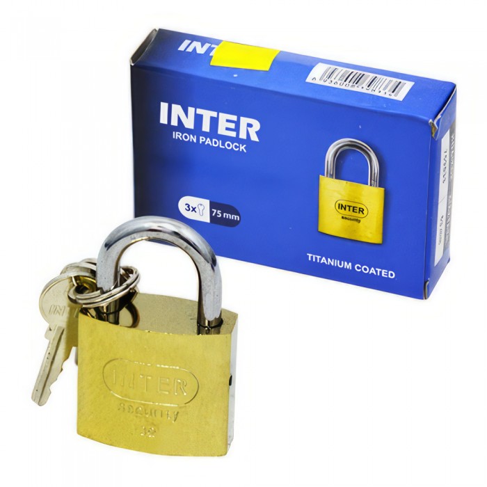 Λουκέτο με ορυχάλκινο σώμα και ατσάλινο λαιμό 75mm INTER Κίνας