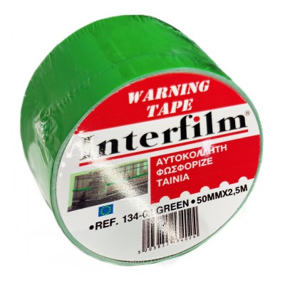Αυτοκόλλητη Φωσφοριζέ Ταινία 5cmx2.5m Interfilm 134-02 Πράσινη
