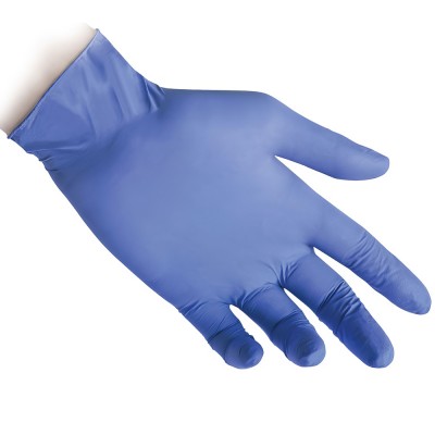 Γάντια Νιτριλίου Ιταλίας R76 Μπλε μίας χρήσεως Χωρίς πούδρα (Πακέτο 100 Tεμάχια) Μ REFLEXX