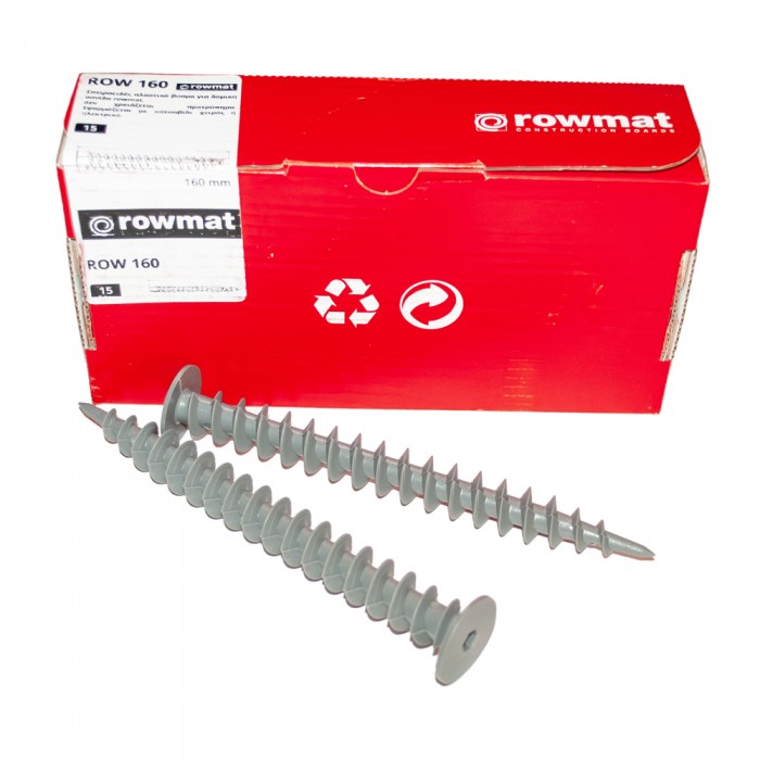 Σπειροειδής πλαστική βίδα για δομική σανίδα 160 mm Rowmat ROW 160 1 Τεμάχιο