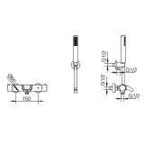 Αναμεικτική Μπαταρία Λουτρού Θερμοστατική Ανοξείδωτη 316 IMEX MOSCU BDK034-4