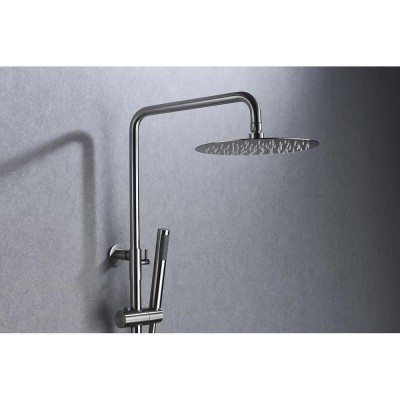 Στήλη Ντους 2 Εξόδων με Ρυθμιζόμενη Τηλεσκοπική Βέργα 87-124.5εκ. Ανοξείδωτη 316 IMEX MOSCU BDK034