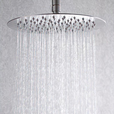 Σετ Εντοιχισμού Ντουζιέρας Θερμοστατική 2 Εξόδων με Μίκτη, Τηλέφωνο & Κεφαλή Στρόγγυλη Οροφής Ø25εκ. Νίκελ Ματ IMEX TOP GTQ038/NQ