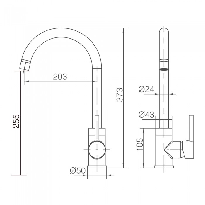 Μπαταρία Κουζίνας Μαύρο Ματ IMEX LYON GCR002/NG
