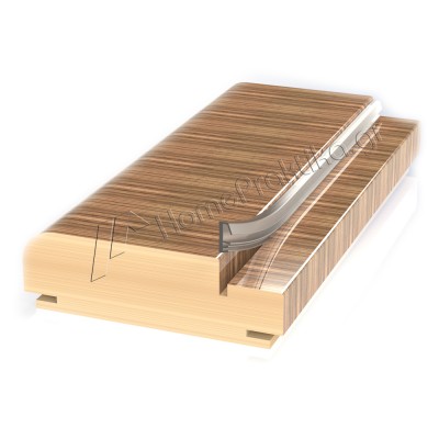 Λάστιχο ξύλινων πορτών  "ΕΨΙΛΟΝ" για κινησιά Διάφανο με το μέτρο