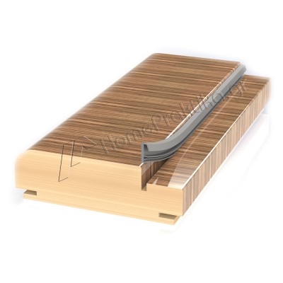 Λάστιχο ξύλινων πορτών  "ΕΨΙΛΟΝ" για κινησιά Γκρι με το μέτρο