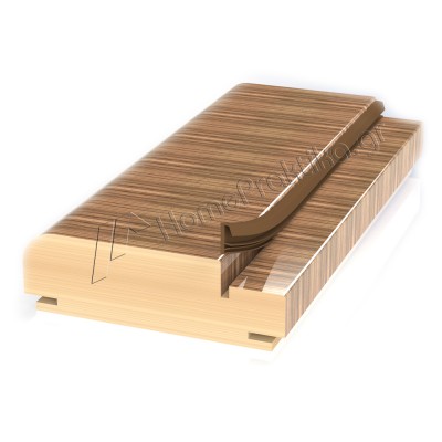 Λάστιχο ξύλινων πορτών  "ΕΨΙΛΟΝ" για κινησιά Καφέ Ανοιχτό με το μέτρο