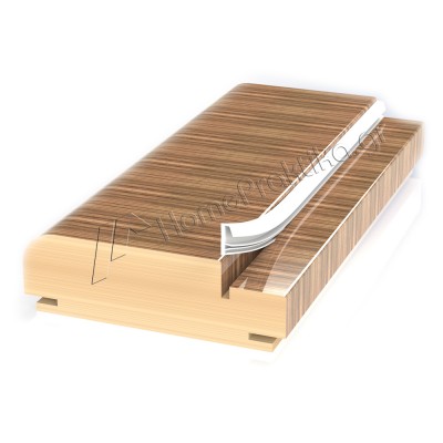 Λάστιχο ξύλινων πορτών  "ΕΨΙΛΟΝ" για κινησιά Λευκό με το μέτρο