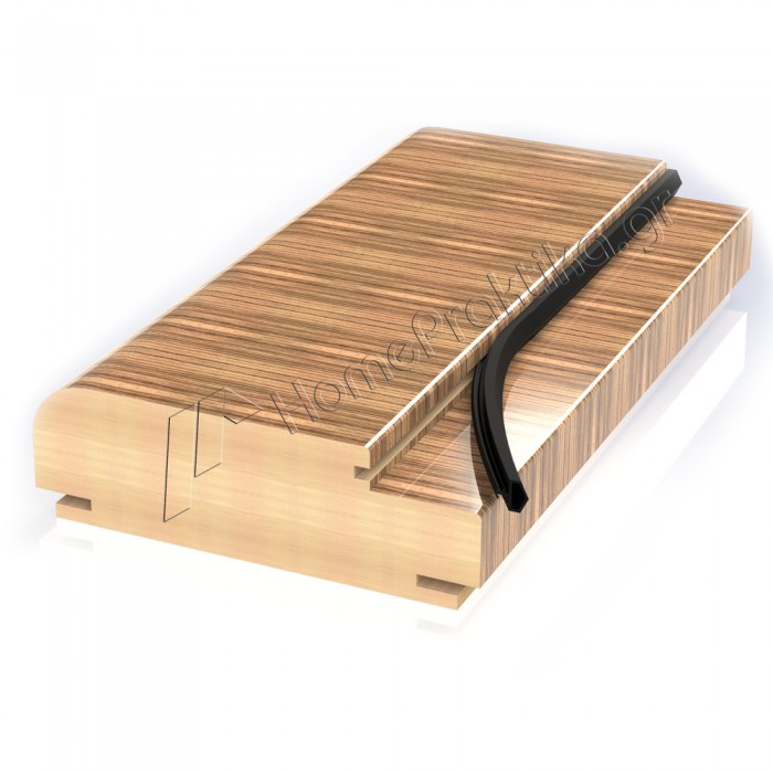 Λάστιχο ξύλινων πορτών  "ΣΠΙΤΑΚΙ" για κινησιά Μαύρο με το μέτρο