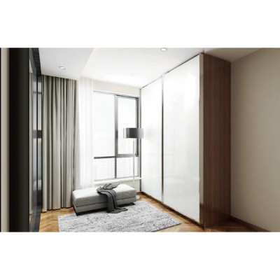 Μηχανισμός συρόμενης Τρίφυλλης ντουλάπας βαρέως τύπου OPK Ocean 1 σε Χρώμα Προφίλ Φυσικό Αλουμίνιο