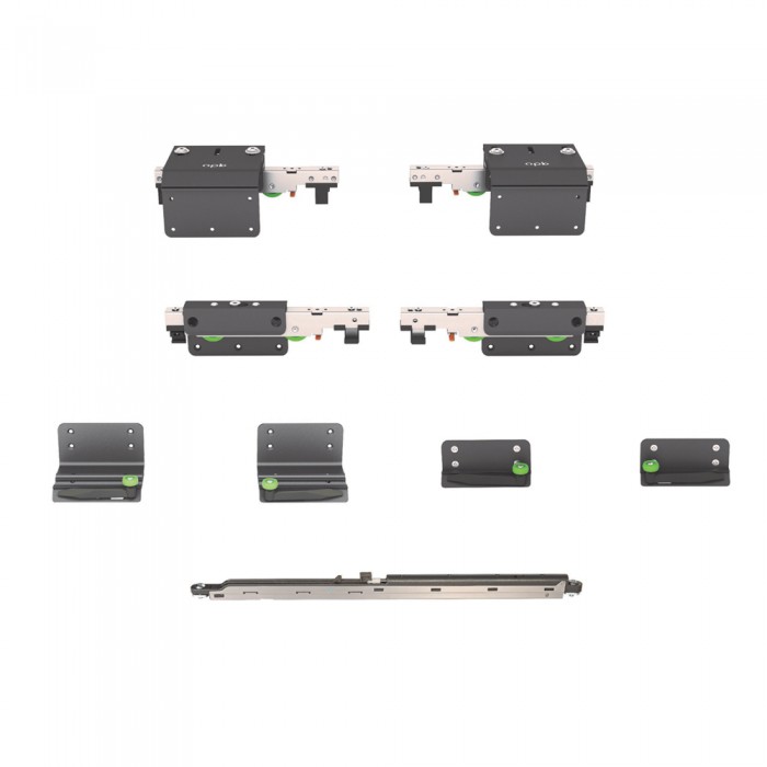 Μηχανισμός συρόμενης Τρίφυλλης ντουλάπας βαρέως τύπου OPK Ocean 1 σε Χρώμα Προφίλ Φυσικό Αλουμίνιο