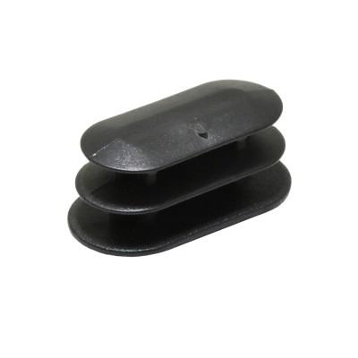 Τάπα Πλαστική Οβάλ Χωνευτή 30 mm x 15 mm No 144 σε χρώμα Μαύρο