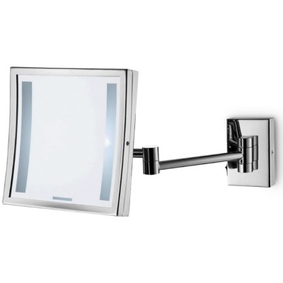 Καθρέπτης Φωτιζόμενος LED (Χρώμιο)  21,5×21,5cm Eurorama Hotelia FD02-100