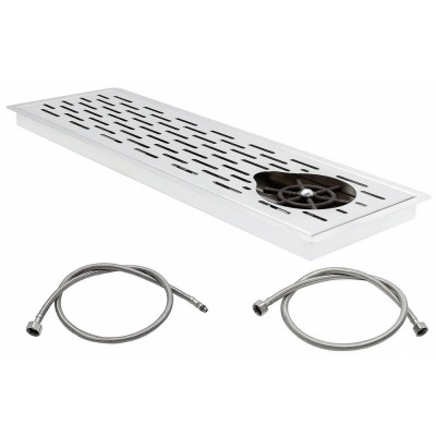 Rinser Ποτηριών Χωνευτό Με Σχάρα (Περιέχει 2 Σωλήνες) 65.5x21.5x3cm Inox GTSA 24-1210