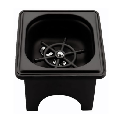 Rinser Ποτηριών Χωνευτό, Gn 1/6 16.2x17.6x12cm Μαύρο GTSA 24-1215