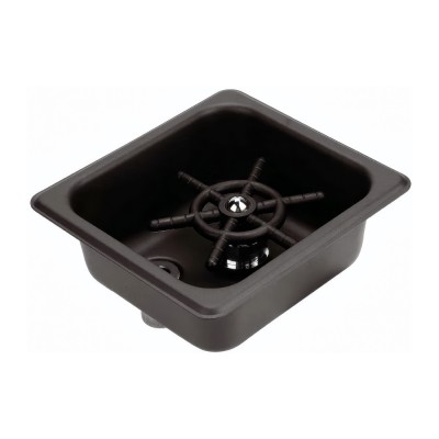 Rinser Ποτηριών Χωνευτό, Gn 1/6 16.2x17.6x7cm Μαύρο GTSA 24-1224