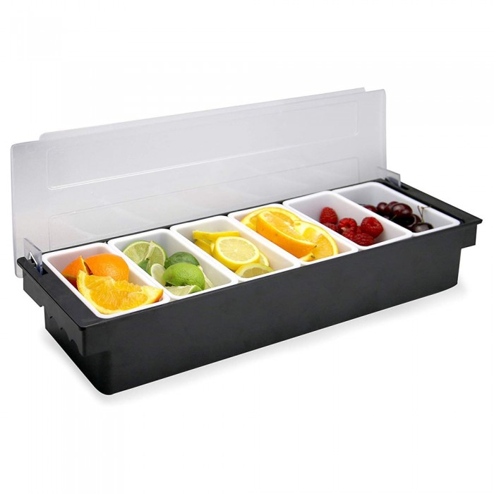 Σετ Μπαρ Πλαστικό με Καπάκι PP 6 θέσεων 15.5x49.3x10 cm GTSA 24-5966