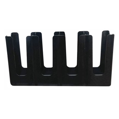 Βάση Επίπεδη Για Ποτήρια Και Καπάκια PP 4 θέσεων 43.5x11.5x22 cm Μαύρη GTSA 79-4031