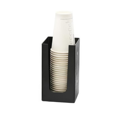 Βάση Μονή Για Ποτήρια Και Καπάκια, PP 11.5x11.5x20 cm Μαύρη GTSA 79-4044