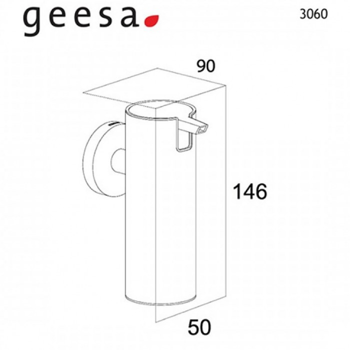Επίτοιχος Διανομέας Inox 125ML LANGBERGER TIGER GEESA 3060-110