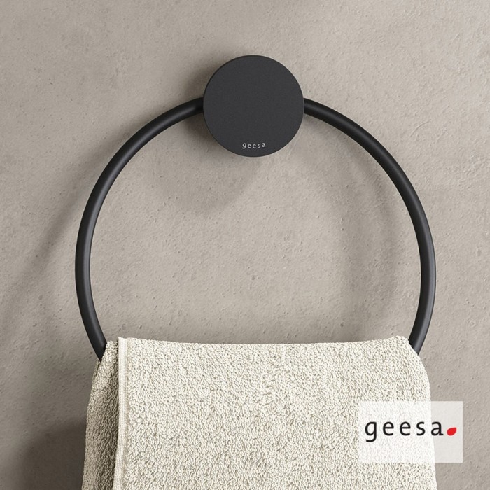 Κρίκος Πετσέτας OPAL GEESA 182x201mm Black Matt 7204-400