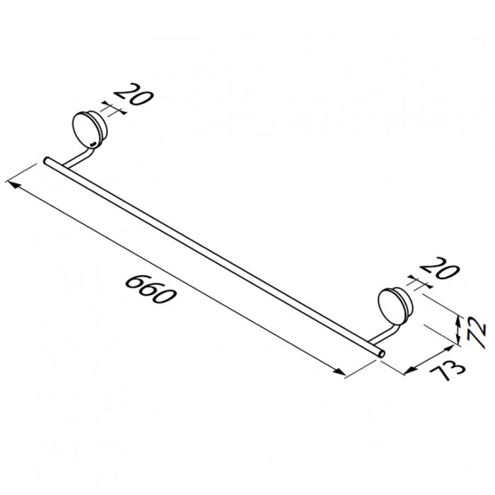 Πετσετοκρεμάστρα Geesa 60cm OPAL GEESA Chrome PVD 7207/60-100
