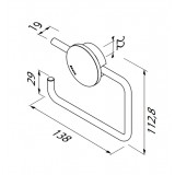 Χαρτοθήκη OPAL GEESA Chrome PVD 7209-100