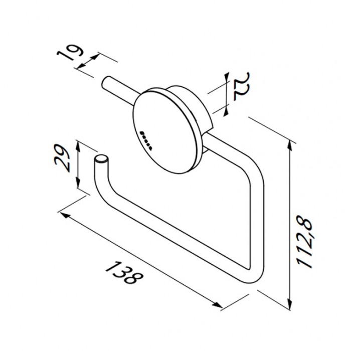 Χαρτοθήκη OPAL GEESA Chrome PVD 7209-100