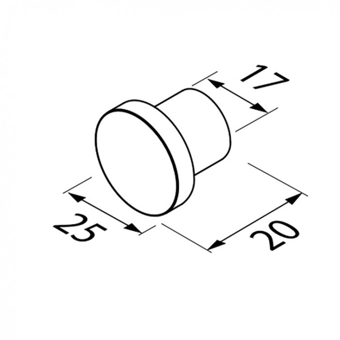 Άγκιστρο μονό Geesa 2cm Φ25 OPAL GEESA Chrome PVD 7213-100