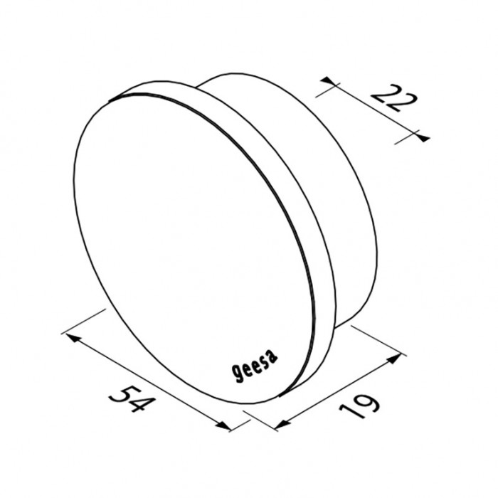 Άγκιστρο μονό Geesa 1,9cm Φ54 OPAL GEESA CHROME PVD 7245-100