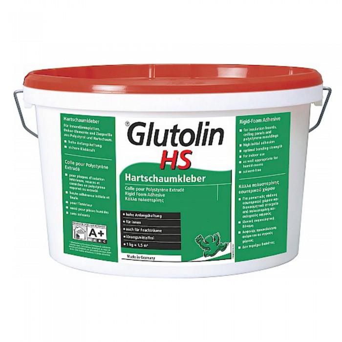 Έτοιμη λευκή κόλλα εσωτερικής χρήσης για πλάκες πολυστερίνης 8Kg Glutolin HS Rigid-Foam Adhesive 064633074
