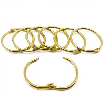 Κρίκοι Κουρτινών Μεταλλικοί 12τεμ Χρυσοί RINGO SMALL – 20592