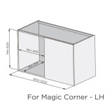 Γωνιακός Μηχανισμός Magic Corner Αριστερό άνοιγμα 860x490x535 Higold Shearer Series 101055