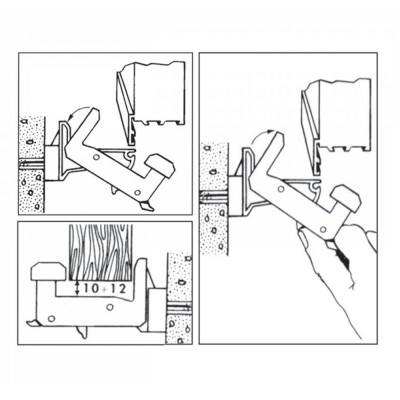 Ανεμοστήριγμα Πατζουριού Πλαστικό με ρύθμιση του διάκενου Μαύρο IBFM Art.638 503536