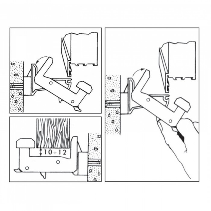 Ανεμοστήριγμα Πατζουριού Πλαστικό με ρύθμιση του διάκενου Μαύρο IBFM Art.638 503536