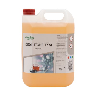 Υγρό Απορρυπαντικό Για Το Πλύσιμο Πιάτων Και Σκευών Στο Χέρι 4kg Ikochimiki DEOLIT® ONE ΞΥΔΙ