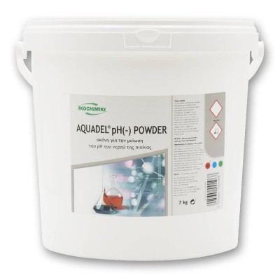 Προϊόν σε σκόνη για μείωση pH του νερού της πισίνας 7kg IKOCHIMIKI AQUADEL® PH (-) POWDER
