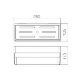 Θήκη Σαπουνιού / Καλλυντικών από PVC 280x110x105mm Λευκό Ματ IMEX ABL006