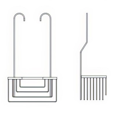 Σαπουνοθήκη Κρεμαστή Μπάνιου για την Μπαταρία Μαύρο Ματ IMEX ADG003/NG