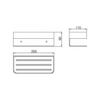 Σαπουνοθήκη 256x110x90mm Λευκό Ματ IMEX MAYURA ADY007/BL